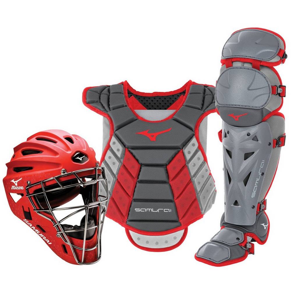 Catchers Gear Mizuno Samurai Boxed (14-15") - Mulher - Cinzentas/Vermelhas - ZAHJF6890